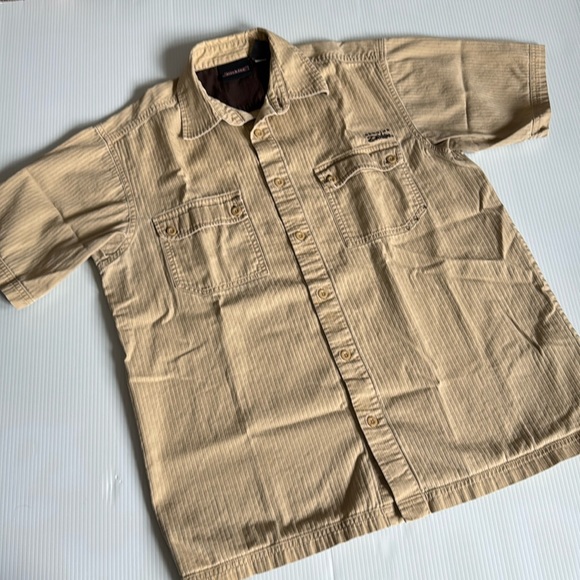 Dickies Tan short sleeve button up. Men’s Size Large - Picture 1 of 13
